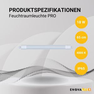 Produktbild für Feuchtraumleuchte Enovalite ELED200130, LED mit 18 Watt
