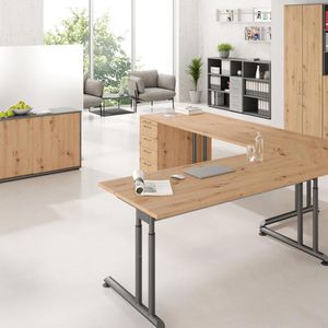 Produktbild für Rollcontainer Hammerbacher Solid TC30, aus Holz, asteiche