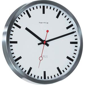 Produktbild für Wanduhr Hermle Grand Central 30471 Edelstahl, analog, Quarzuhr
