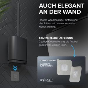 Produktbild für WC-Bürste ovimar Toilettenbürste Abeloya, schwarz