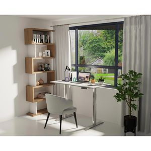 Produktbild für Schreibtischgestell Lüllmann 114900-1, grau, 4 Memoryspeicher