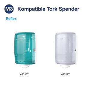 Produktbild für Putztuchrolle Tork Reflex, 473474, M3, Recyclingpapier, weiß