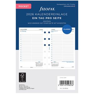 Kalendereinlagen Filofax 26-68246, Jahr 2026