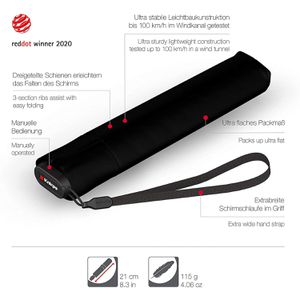 Produktbild für Regenschirm Knirps US.050 Ultra Light Slim Manual, sturmfest