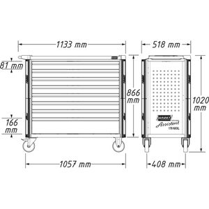 Produktbild für Werkzeugwagen Hazet Assistent 179NXXL-7, leer