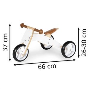 Produktbild für Dreirad Pinolino 239424 Mini-Laufdreirad Charlie, weiß / natur