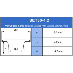 Produktbild für Ösen Eisenthaler SET30-4.2mm für Ösenpresse ET-30