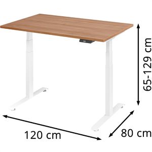 Produktbild für Schreibtisch Böttcher-AG Base Lite, nussbaum / weiß