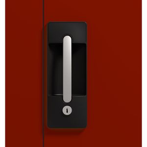 Produktbild für Magazinschrank CP-Möbel Serie 13, grau / rot