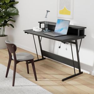 Produktbild für Schreibtisch Vasagle LWD192B56V1, schwarz / schwarz