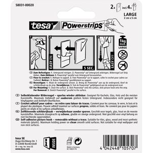 Produktbild für Klebenagel Tesa 58031 Powerstrips Bildernagel, 1kg