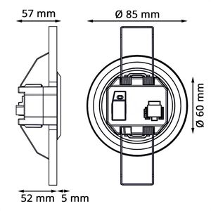 Produktbild für Präsenzmelder Theben theRonda S360 KNX FLAT DE WH