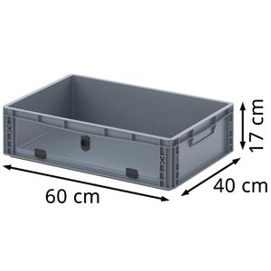 Produktbild für Eurobox AUER EG SKL 64/17 HG, grau, mit Acrylglas-Sichtklappe