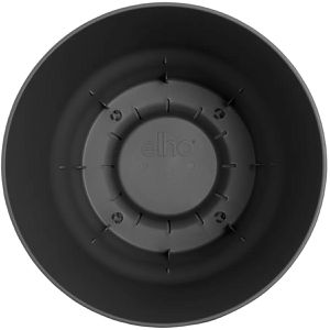 Produktbild für Übertopf elho Greenville rund, schwarz, Ø 30 x 28 cm