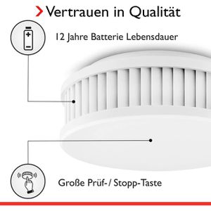 Produktbild für Rauchmelder Pyrexx PX-1 V3, Holzoptik hell