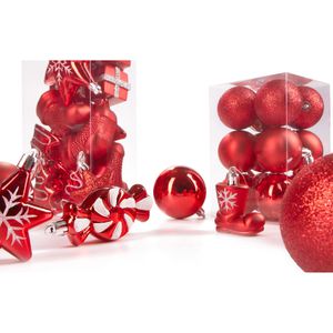 Produktbild für Weihnachtskugeln BRUBAKER 807705, rot