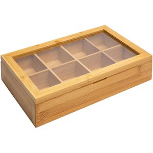 Teebox Westmark Teatime, für Teebeutel, natur, aus Bambus