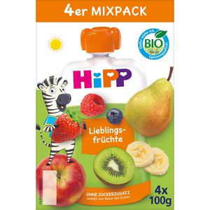 Produktbild für Fruchtpüree HiPP Lieblingsfrüchte Mixpack,100% Frucht, BIO