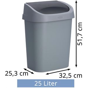 Produktbild für Mülleimer Curver Allibert Mistral Swing, hellgrau