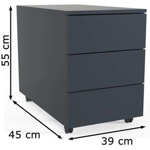 Produktbild für Rollcontainer VCM Dalosa 45 918326, aus Holz, anthrazit