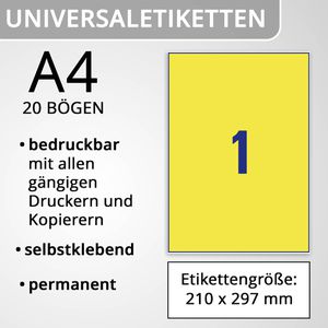 Produktbild für Universaletiketten Herma 5148 Special, neon-gelb