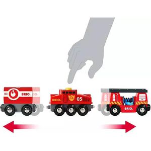 Produktbild für Spielzeugeisenbahn BRIO 33844 Feuerwehr-Löschzug