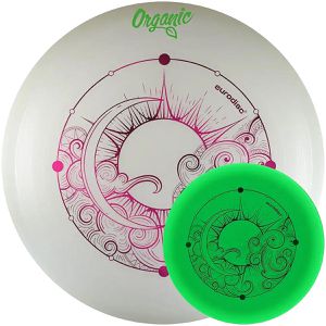 Wurfscheibe eurodisc Ultimate Organic SUPERGlow, weiß/violett