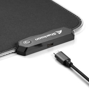 Produktbild für Mauspad Sharkoon 1337 RGB V2 360, schwarz