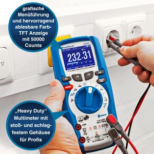 Produktbild für Multimeter PeakTech P 3440, digital, True RMS, App-fähig