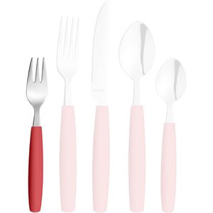 Produktbild für Kuchengabeln Amefa Pixel Chili, rote Kunststoffgriffe