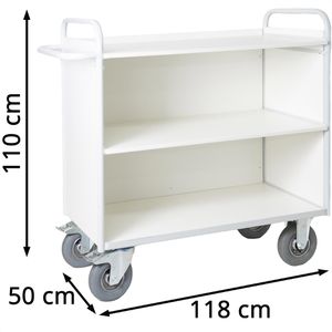 Produktbild für Bürowagen Rollcart B08-7332LB, mit Luftbereifung