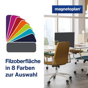 Produktbild für Tischtrennwand Magnetoplan VarioPin, 1116018, pink