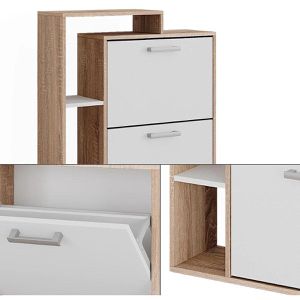 Produktbild für Schuhschrank Vicco Orlando, sonoma eiche / weiß