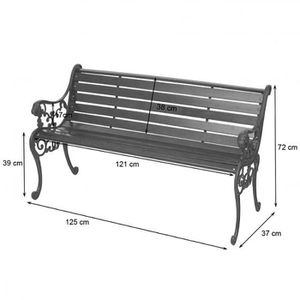 Produktbild für Gartenbank Mendler HWC-F98, 70701, 2-Sitzer