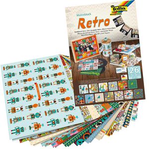 Motivpapier Folia 47749 Retro, 24 x 34 cm