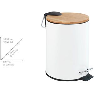 Produktbild für Mülleimer Wenko Tortona Easy-Close, weiß