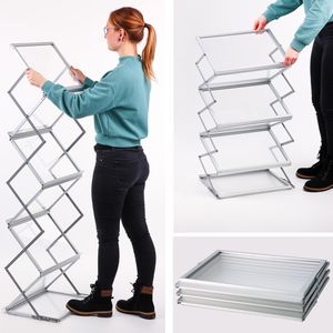 Produktbild für Prospekthalter Böttcher-AG mit Koffer, silber