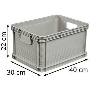 Produktbild für Eurobox Keeeper Robert, grau, 20 Liter, lebensmittelecht