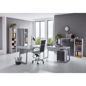BMG-Möbel Büromöbel-Set Tabor Office 5, 8-teilig, lichtgrau / anthrazit,  Schreibtisch, Rollcontai... – Böttcher AG | Aktenschränke