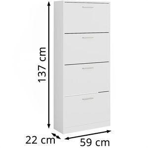 Produktbild für Schuhschrank Vicco Gizmo, weiß