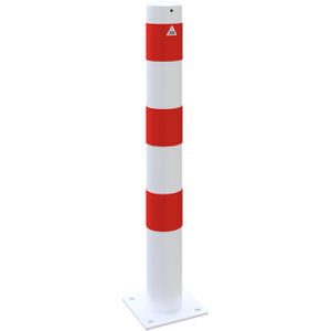 Produktbild für Absperrpfosten Schake 493PB, rot/weiß, aus Metall