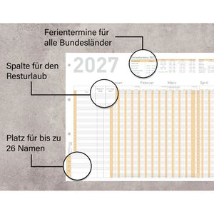 Produktbild für Urlaubsplaner RNK 2910/27, Jahr 2027