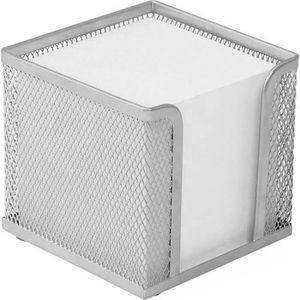 Zettelbox Wedo Office 65754, silber, 10 x 10 cm