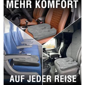 Produktbild für Orthopädisches-Sitzkissen Healthfix Auto-Sitzkissen, grau