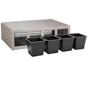Produktbild für Pflanzkasten CASARIA Sichtschutz-Pflanzkübel creme