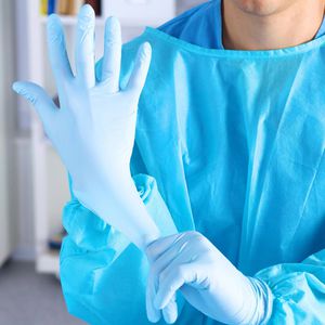 Produktbild für Einmalhandschuhe Franz-Mensch Safe Super Stretch, blau,100 Stk