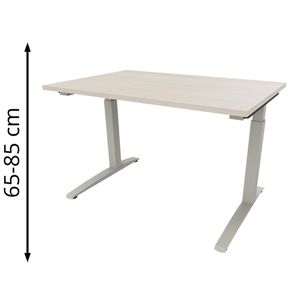 Produktbild für Schreibtisch fm-Büromöbel fm69, akazie / silber