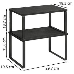 Produktbild für Küchenregal Songmics KCS027B01, schwarz, 4er Set