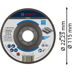 Produktbild für Schruppscheibe Bosch PRO Metal, 2608600007