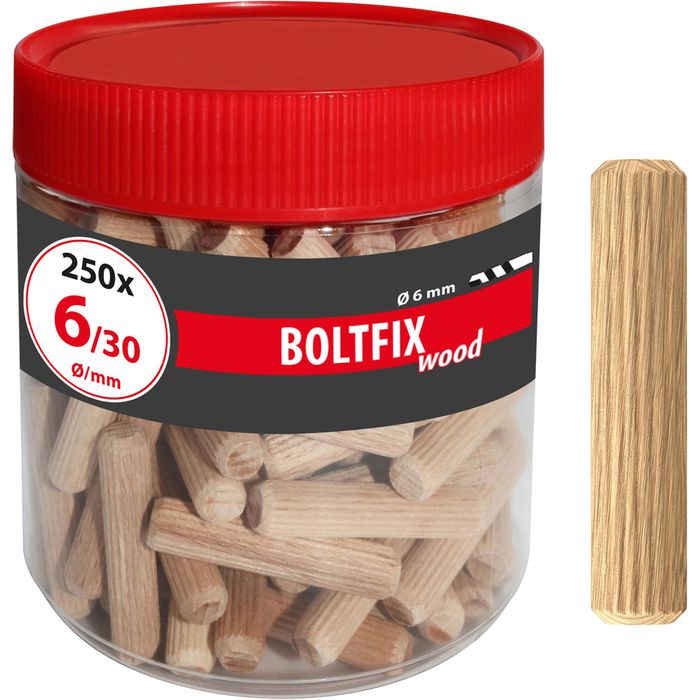 Tox Holzdübel 015200101, Boltfix Wood, 6 x 30mm, Riffeldübel, 250 Stück –  Böttcher AG